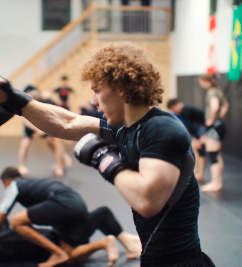 Adult striking and pad work class